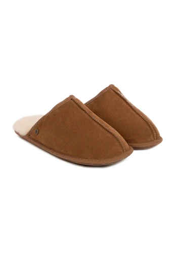 Mens Donmar Sheepskin Slipper - Chestnut