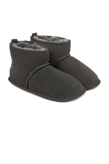Mens Chester Sheepskin Slipper - Granite