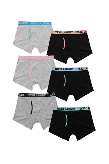 Mens 6-Pack Cotton Boxers - Light Green