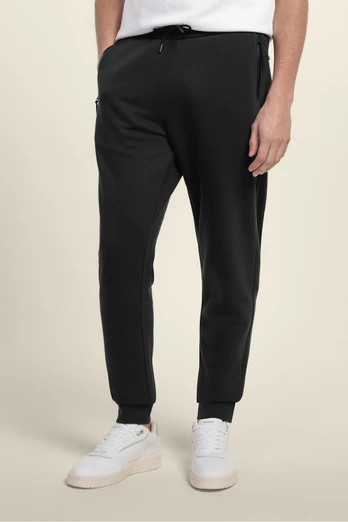 Zipped Pocket Panel Slim Fit Jogger - Black