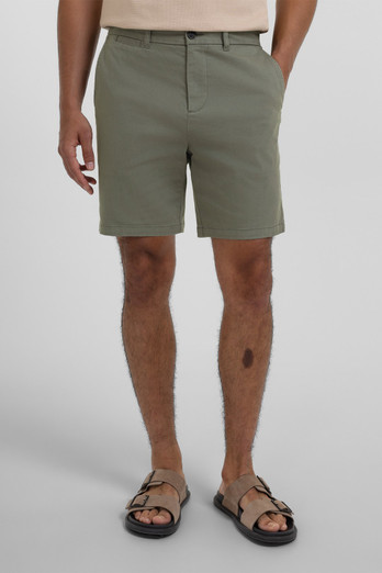 Mens Slim Fit Cotton Stretch Chino Shorts - Sage