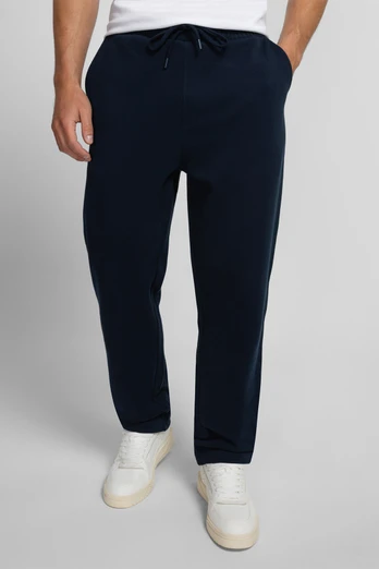 Tarporley Mens Pique Straight Leg Jersey Jogger - Navy