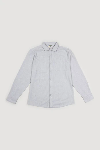 Mens Long Sleeve Flannel Shirt - Grey