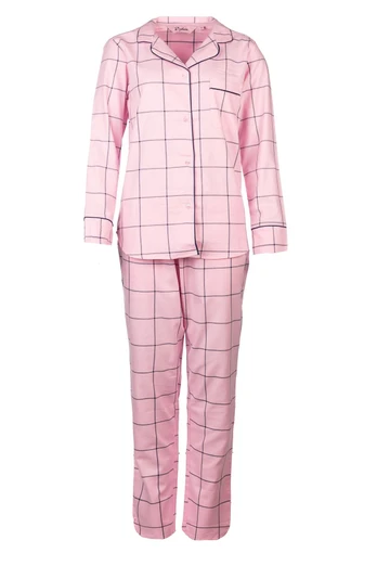 Womens 100% Cotton Pyjama Sets - Laura Pink