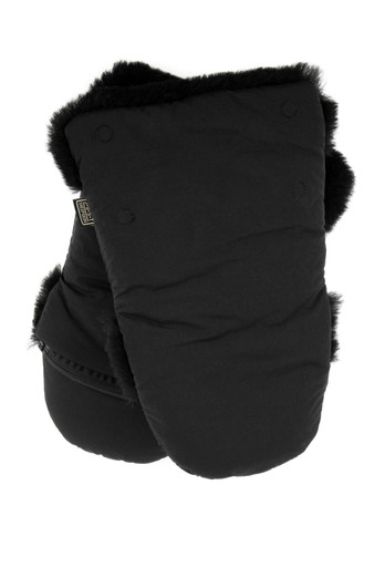 Nadia Sheepskin Pram Mittens - Black