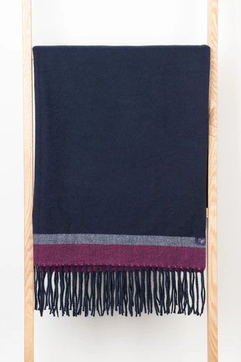 Bella Womens Stripe Scarf - Navy/Bonbon/Sorbet