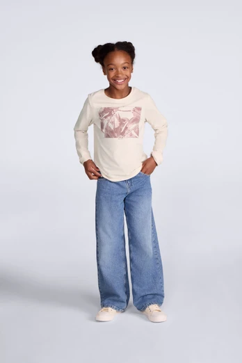 Harper Kids Long Sleeve Graphic T-Shirt - Off White