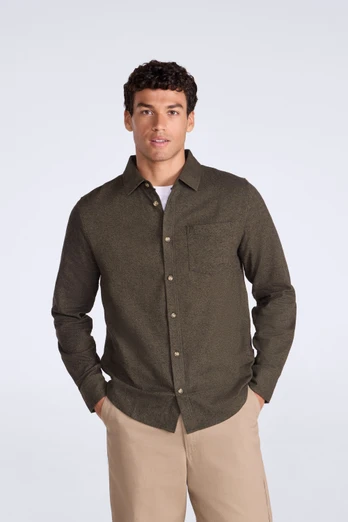 Hove Mens Shirt - Dark Beige