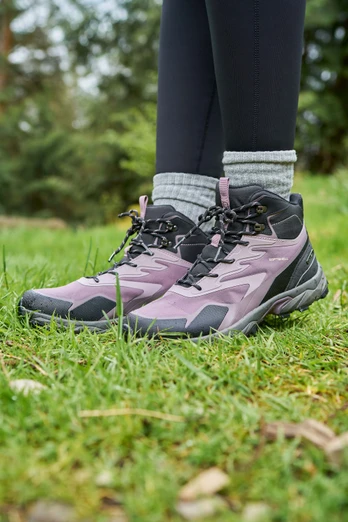 Trekker Women’s Softshell Waterproof Walking Boots - Dark Purple