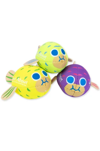 Mini Neoprene Pufferfish Pool Balls Pack of 3 - Multicoloured