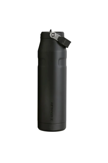 IceFlow Bottle Flip Straw 1.06L Water Bottle - Black