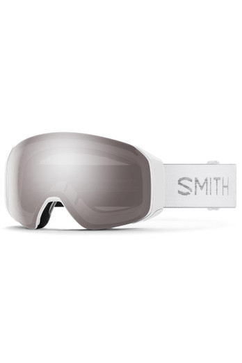 4D Mag S Unisex Snow Goggles - White / Silver Mirrored