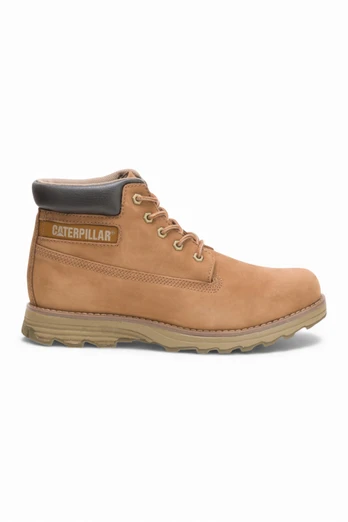Mens Founder Leather Everyday Work Ankle Boots - Brown