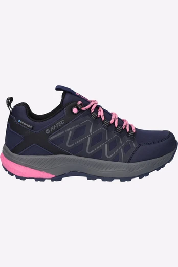 Diamonde Low Womens Waterproof Hiking Shoes - Dark Blue / Pink