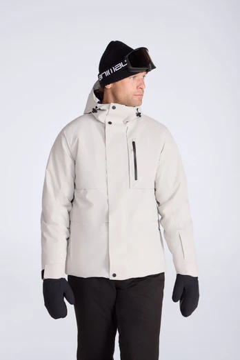 Forge Men’s Lightweight Padded Waterproof Ski Jacket - Light Grey