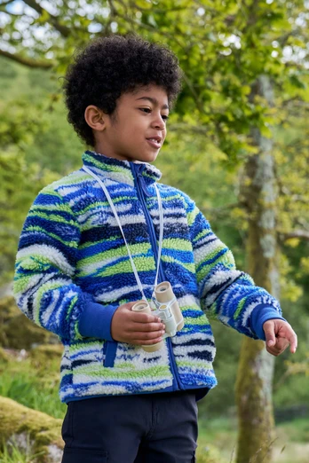 Heron Borg Kids Jacket - Bright Blue