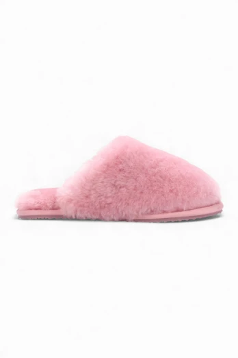 Womens Sheepskin Slippers Winter Fur Aurora Mule - Pink