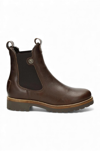 Womens Francesca B13 Leather Winter Chelsea Boots - Brown