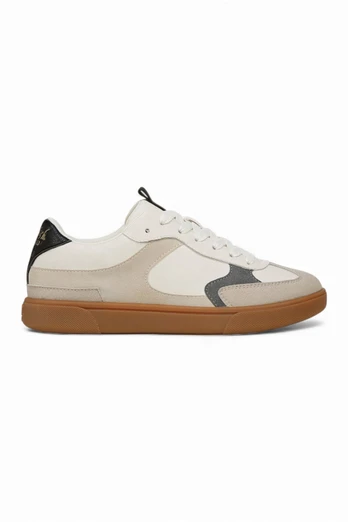 Womens Tastic Lace-Up Fashion Sneakers - White