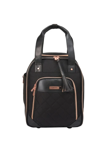 Vela 24L Cabin Trolley Bag 40x30x20 cm - Black and Rose Gold