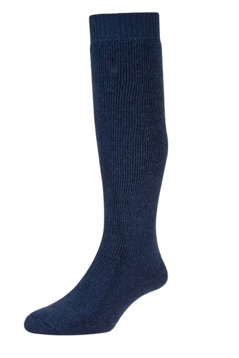 Long Unisex Thermal Wool Walking Socks - Navy