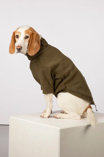Yapham Fleece Dog  Jumper - Olive