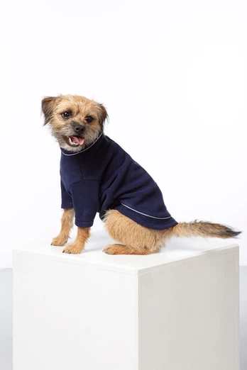 Yapham Fleece Dog  Jumper - Navy