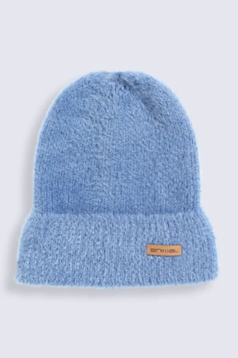 Fluffy Womens Beanie - Blue
