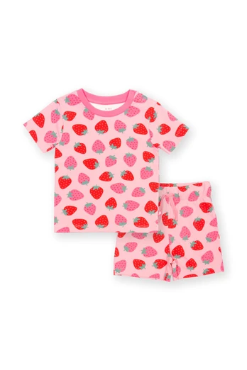 Kids 95% Organic Cotton Pyjamas - Berry Brave