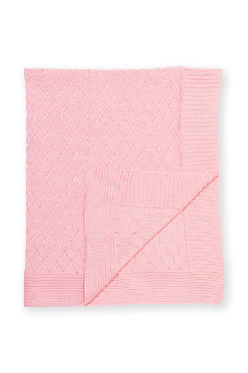 Baby Diamond 100% Organic Cotton Blanket - Pink