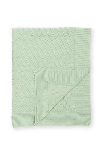 Baby Diamond 100% Organic Cotton Blanket - Soft Sage