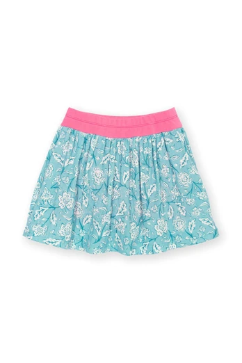 Kids Ocean Bloom 95% Organic Cotton Skort - Ocean Bloom