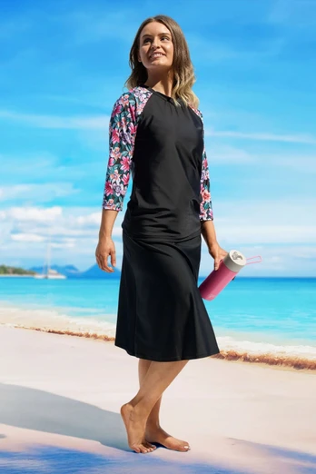 Womens Blush Swim Top - Black