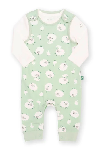 Baby Baa Baa Quack 95% Organic Cotton Dungaree Set - Baa Baa Quack