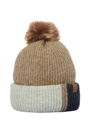 Womens Waterproof Thermal Bobble Hat - Block Print - Block Print