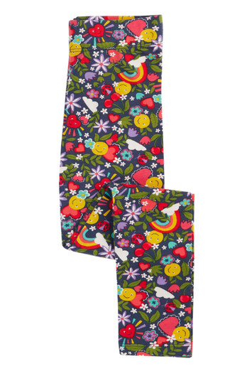 Kids 95% Organic Cotton Leona Leggings - Happy Days