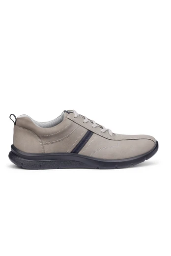 Division Men's Regular Fit Nubuck Trainer - Flint Grey
