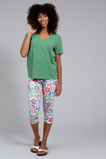 Womens Holt 95% Organic Cotton Cropped Leggings - Tropicarnival