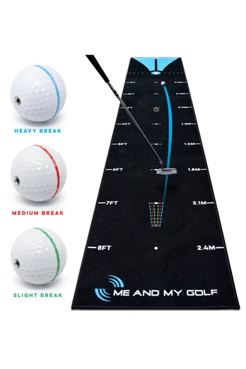 Breaking Ball Golf Putting Mat - 11ft - Black