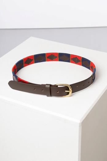 Askwith Womens Polo Belt - Navy/Red/Gold
