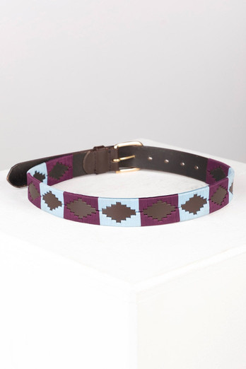 Askwith Womens Polo Belt - Berry/Soft/Blue