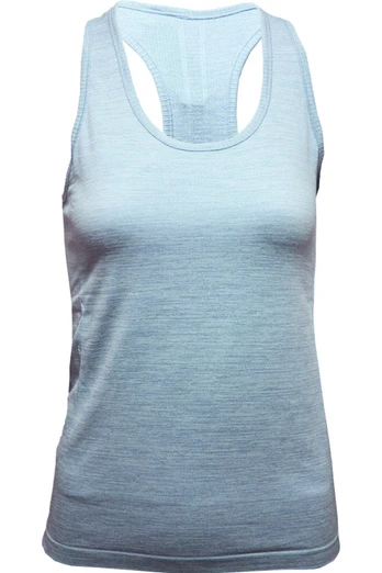 Multi Sport Melange Womens Seamless 3D Vest - Sky Blue
