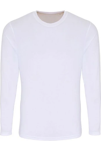 Performance Mens Long Sleeve T-Shirt - White