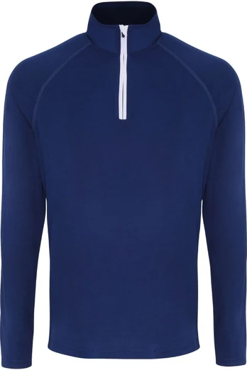 Performance Mens Quarter Zip Top - Navy/White
