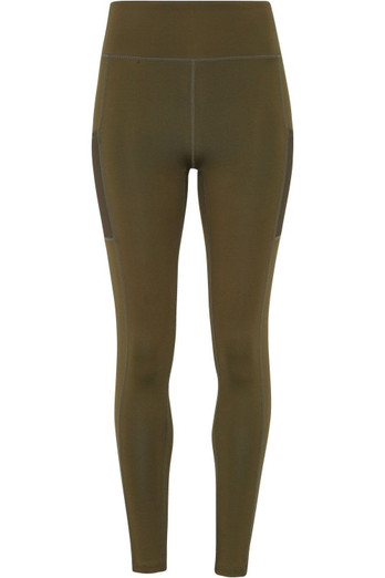 Performance Womens Compression Leggings - Olive Green