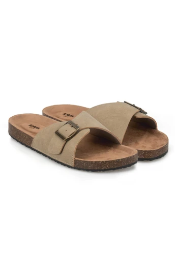 Womens Single Buckle Slider - Light Brown