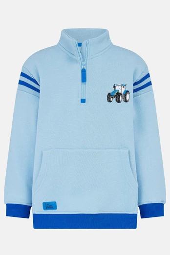 Jonah Kids Sweatshirt - Blue Tractor Baler