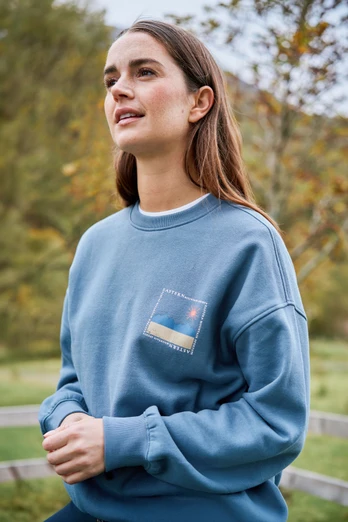 EMS Printed Womens Sweatshirt - Blue