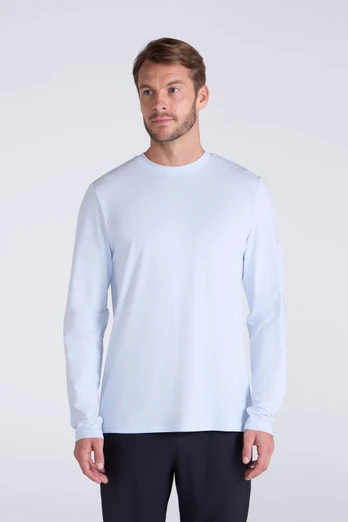 EMS Sunguard Men's Crewneck Top - Light Blue