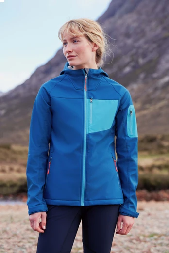EMS Chamonix Womens FZI Patch Pocket Softshell Jacket - Bright Blue